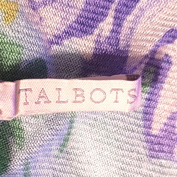 Talbots Multicolored Floral Scarf Shawl - Picture 3 of 6